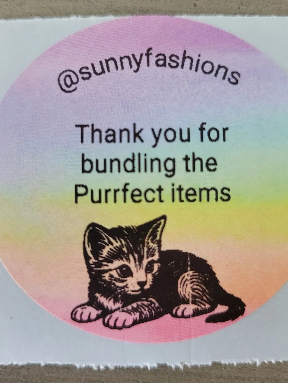 Custom Thank You Stickers - Rainbow Pastel Stickers (50 Pack)